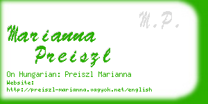 marianna preiszl business card